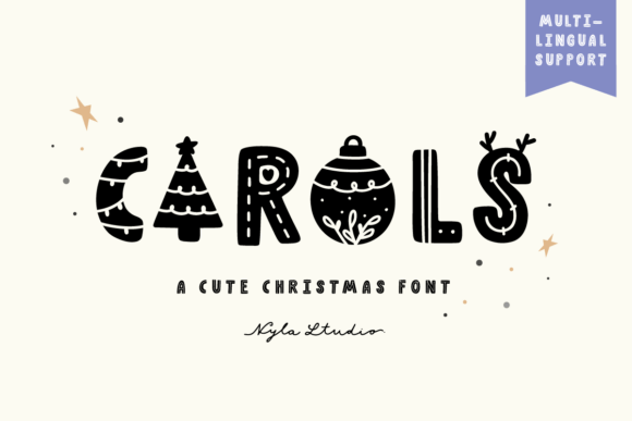 Carols: A Playful Christmas Typeface for Digital Branding