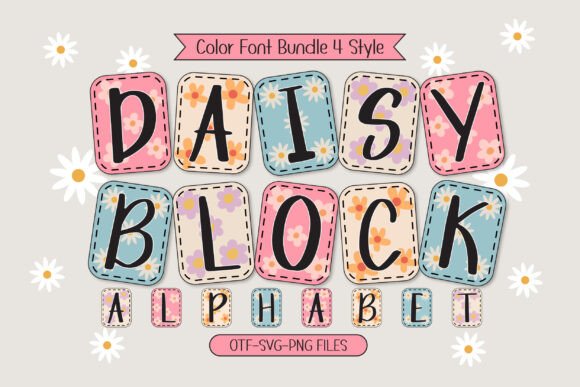Daisy Block Alphabet: A Color Font for Playful Campaign Headlines