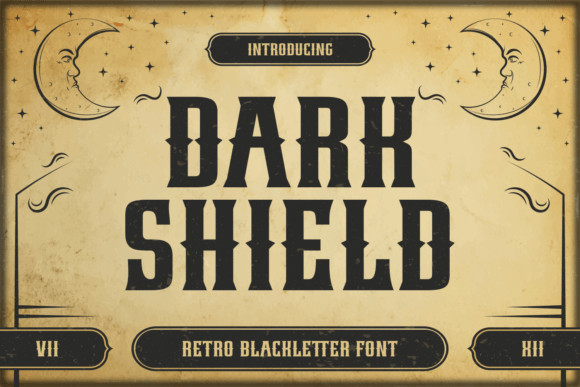 Dark Shield: A Bold Blackletter Font for Handmade Charm