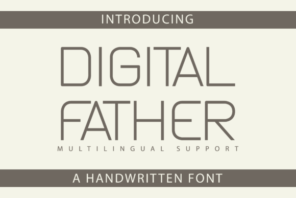 Digital Father: A Clean Retro Sans Serif Font for Crafters