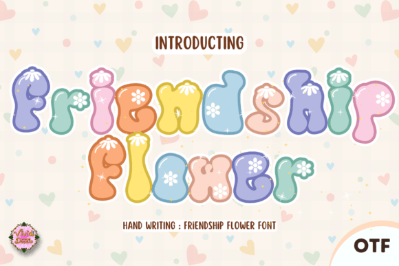 Friendship Flower Font: A Retro-Playful Display Typeface for Digital Brands