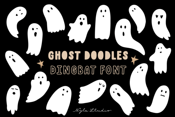 Ghost Doodles: A Playful Dingbat Font for Handmade Charm
