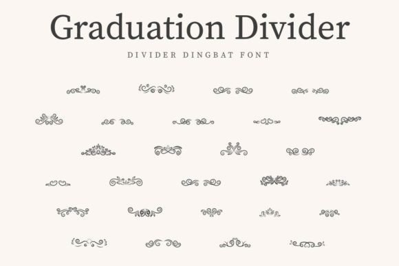 Graduation Divider: A Vintage Dingbat Font for Editorial Elegance