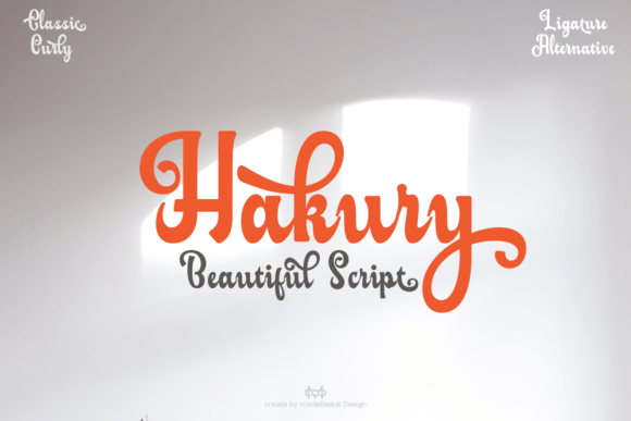 Hakury: A Retro Script Font That Stops Scrolling