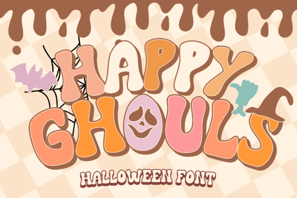 Happy Ghouls: A Playful Retro Halloween Typeface for Makers