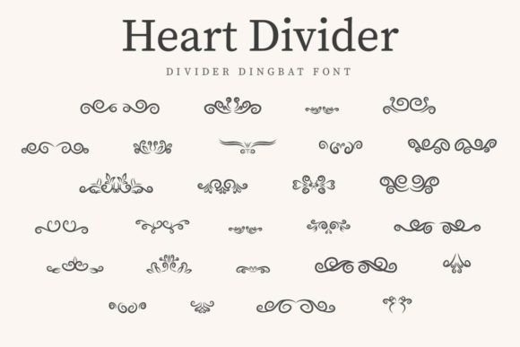 Heart Divider: A Vintage Dingbat Font That Adds Warmth to Campaign Visuals