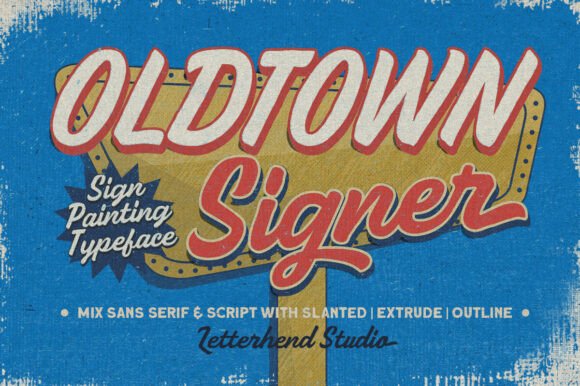 Oldtown Signer: A Retro Script Typeface for Editorial Charm