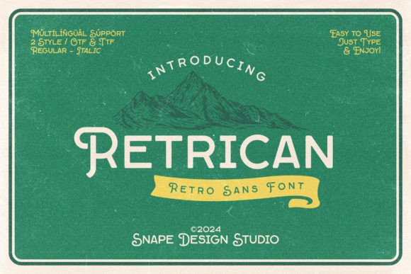 Retrican: A Retro Sans Serif Font That Works in Real Campaigns
