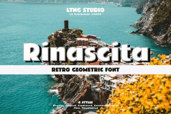 Rinascita: A Bold, Retro-Inspired Sans Serif Font for Small Business Branding