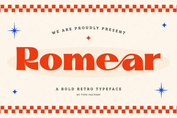 Romear: A Bold Retro Typeface for Standout Branding