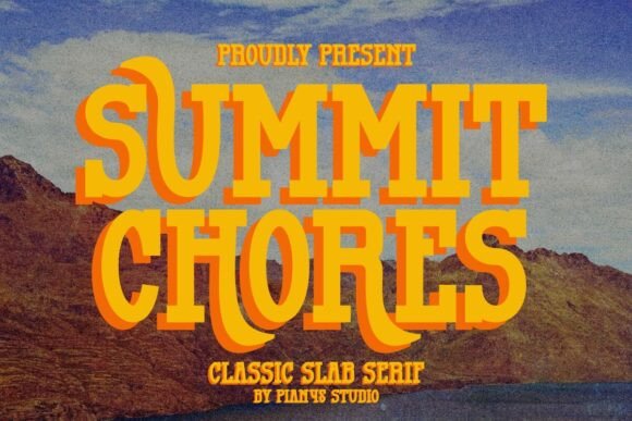 Summit Chores: A Bold Slab Serif Font for Scroll-Stopping Campaigns