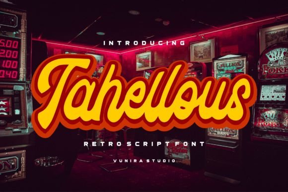 Tahellous: A Retro Script Font with Editorial Warmth