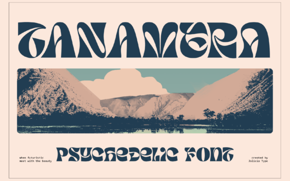 Tanamera: A Psychedelic Serif Font That Makes Handmade Goods Shine