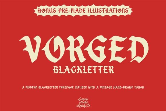 Vorged: A Vintage Blackletter Font That Elevates Your Brand