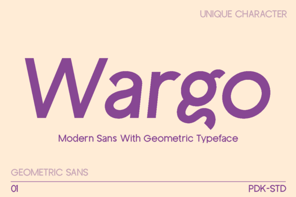 Wargo: A Gentle Geometric Typeface for Thoughtful Design